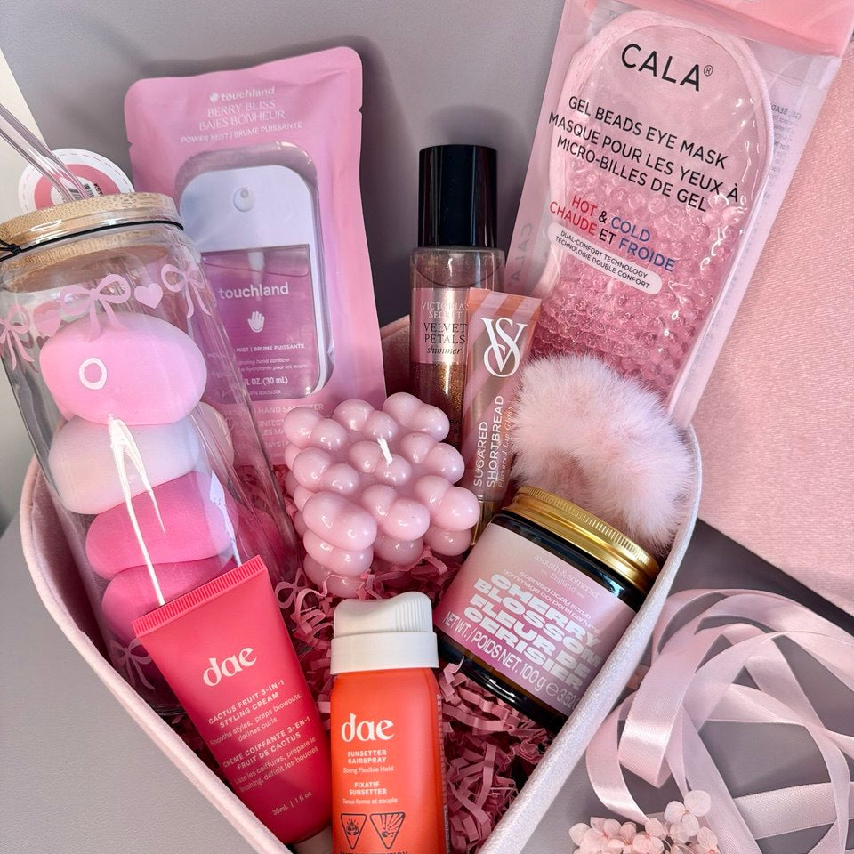 Luxury Self-Care Gift Basket | Heart Keepsake Box, Relaxation Pamper Set