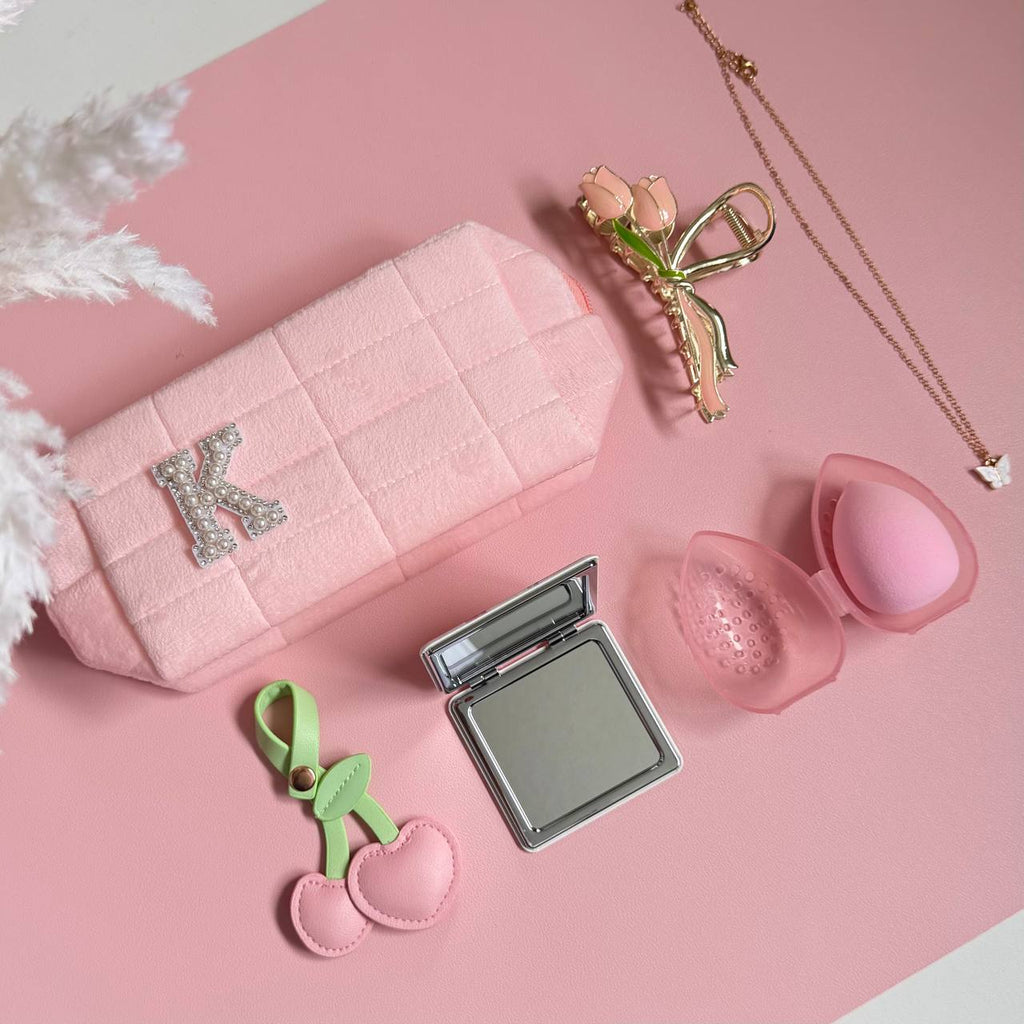 Mini Aesthetic Essentials Set - Personalized Initial Pouch