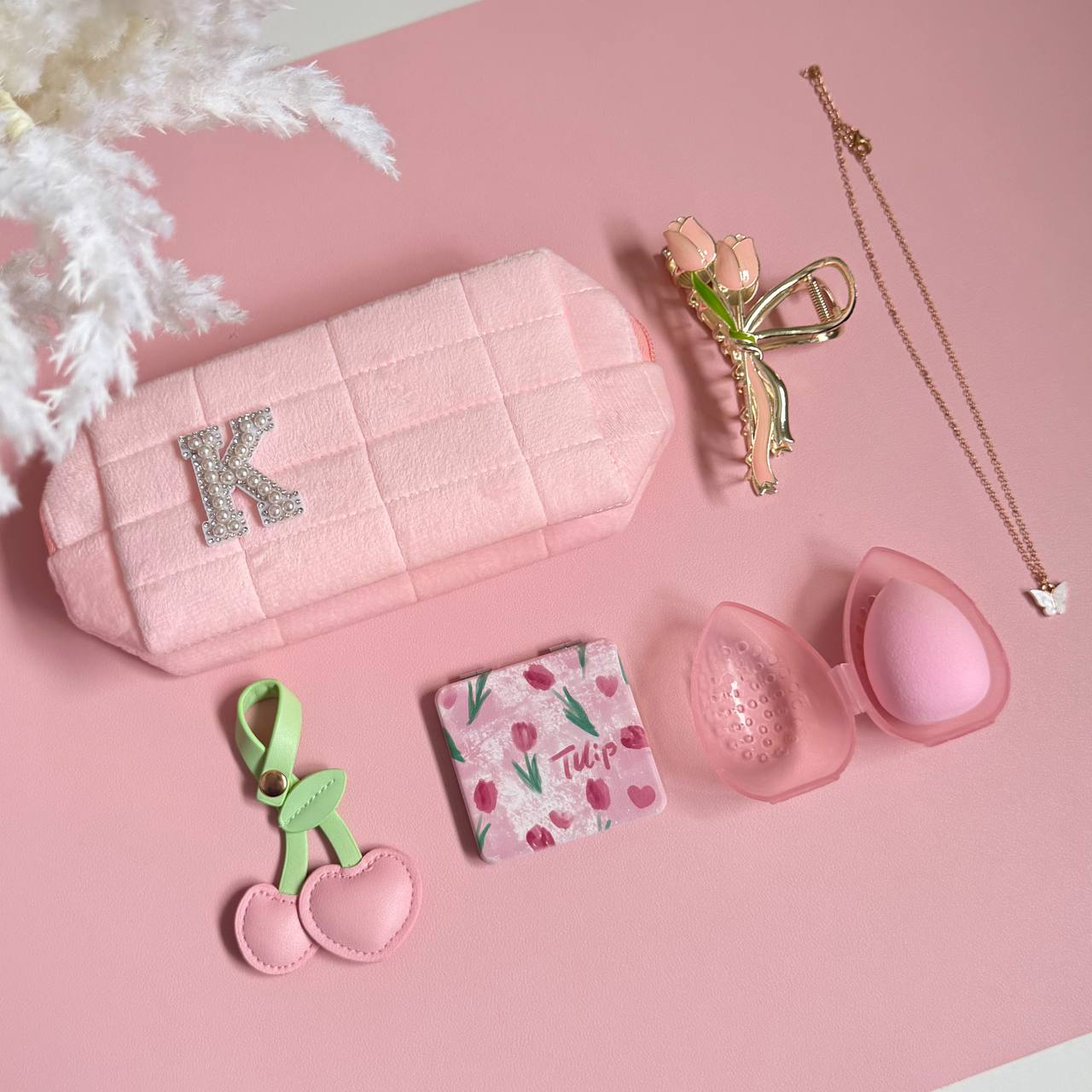 Mini Aesthetic Essentials Set - Personalized Initial Pouch