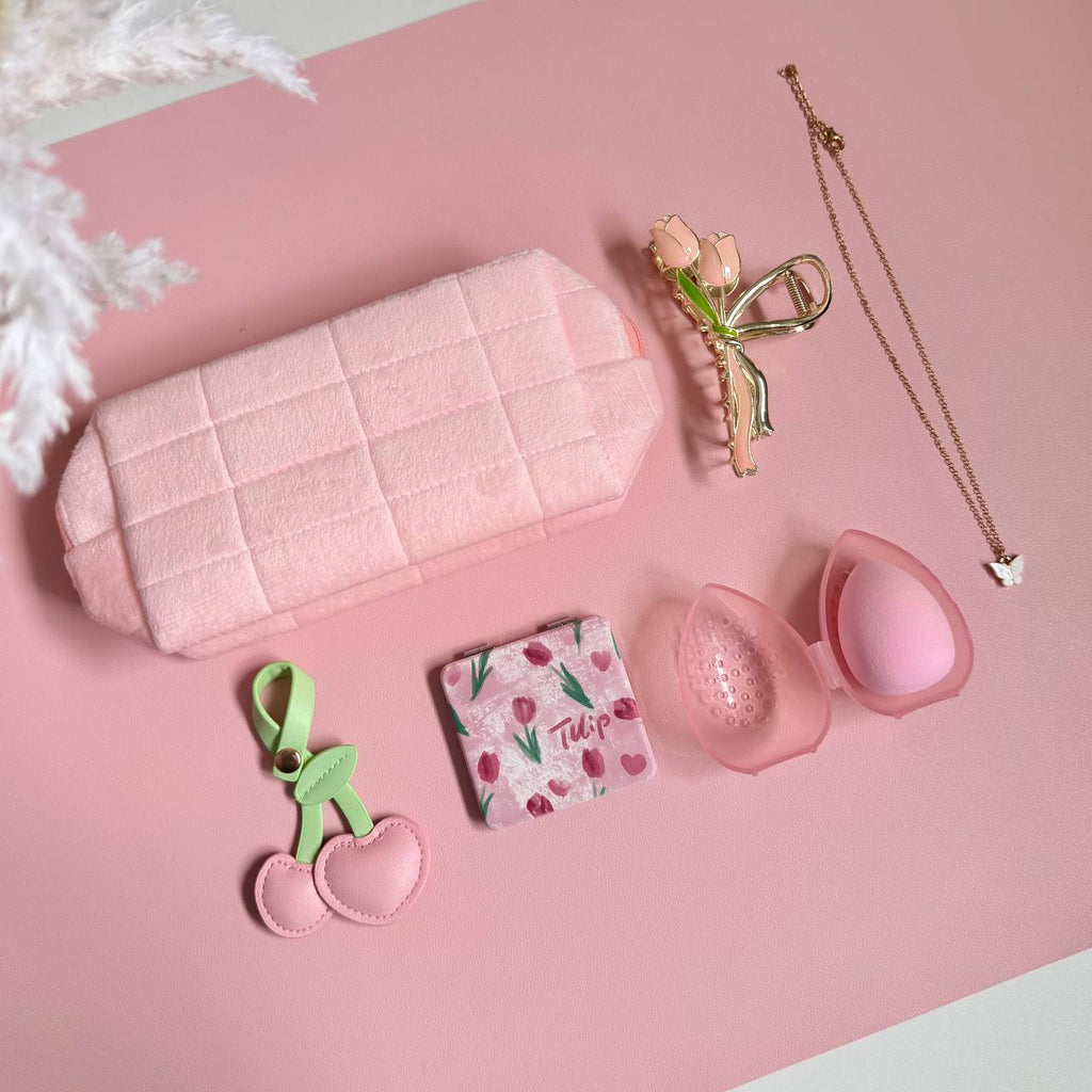 Mini Aesthetic Essentials Set - Personalized Initial Pouch